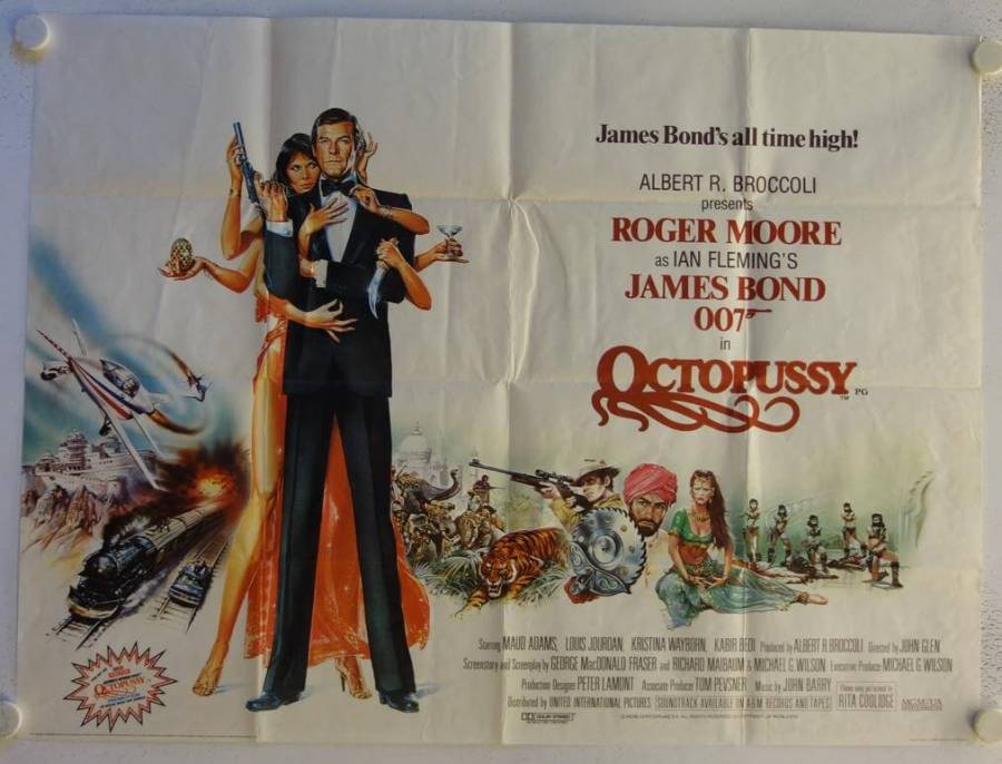 James Bond 007 - Octopussy originales British Quad Filmplakat